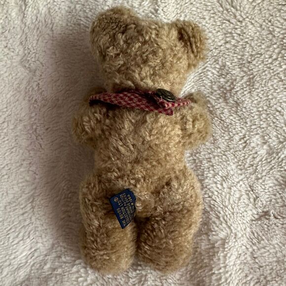 Boyds Bear Bosley Checked Bib 9" 1997 Retired Fully Jointed Dressed Teddy Bear - Picture 4 of 7